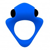 Синее эрекционное кольцо Wooomy Tribeс с вибрацией - Adrien Lastic - в Пушкино купить с доставкой