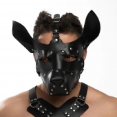 Черная кожаная маска «Собака» - Crazy Handmade - купить с доставкой в Пушкино