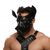 Черная кожаная маска «Собака» - Crazy Handmade - купить с доставкой в Пушкино