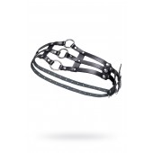 Черный кожаный пояс с кольцами - Pecado - купить с доставкой в Пушкино