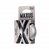 Черные утолщенные презервативы MAXUS Extra Strong с железным кейсом - 3 шт. - Maxus - купить с доставкой в Пушкино