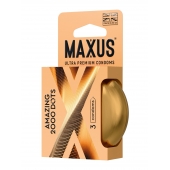 Точечные презервативы MAXUS 2000 Amazing Dots с железным кейсом - 3 шт. - Maxus - купить с доставкой в Пушкино
