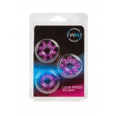 Набор из 3 лиловых эрекционных колец различной формы - Erowoman-Eroman - в Пушкино купить с доставкой