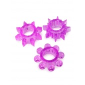 Набор из 3 лиловых эрекционных колец различной формы - Erowoman-Eroman - в Пушкино купить с доставкой