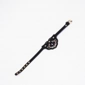 Черный чокер с клепками и золотистой фурнитурой - Crazy Handmade - купить с доставкой в Пушкино