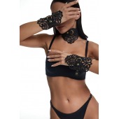 Фигурный набор для БДСМ-игр с узорами и золотистой фурнитурой - Crazy Handmade - купить с доставкой в Пушкино