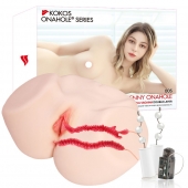 Мастурбатор-полуторс с двойным слоем материала и вибрацией Jenny Onahole Real Vagina - KOKOS - в Пушкино купить с доставкой