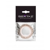 Эрекционное кольцо с бежевыми «ресничками» - Sextaz - в Пушкино купить с доставкой