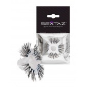 Эластичное эрекционное кольцо с черными «ресничками» - Sextaz - в Пушкино купить с доставкой