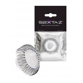 Эластичное эрекционное кольцо с длинными черными «ресничками» - Sextaz - в Пушкино купить с доставкой