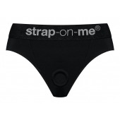 Черные трусики для насадок Heroine Lingerie Harness - size XL - Strap-on-me - купить с доставкой в Пушкино