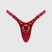 Красный пояс для фиксации насадок Strap-On-Me Leatherette Harness Fabulous - Strap-on-me - купить с доставкой в Пушкино