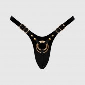 Черный пояс для фиксации насадок Strap-On-Me Leatherette Harness Fabulous - Strap-on-me - купить с доставкой в Пушкино