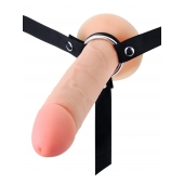 Мужской полый страпон на регулируемых ремешках - 22 см. - Sex Expert - купить с доставкой в Пушкино