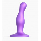 Фиолетовая насадка Strap-On-Me Dildo Plug Curvy size S - Strap-on-me - купить с доставкой в Пушкино