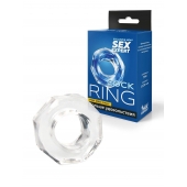 Прозрачное эрекционное кольцо в форме гайки - Sex Expert - в Пушкино купить с доставкой
