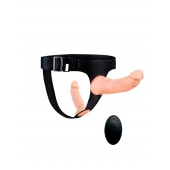 Женский страпон с 2 насадками, вибрацией и пультом ДУ - Erowoman-Eroman - купить с доставкой в Пушкино