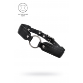 Черный кожаный чокер-ошейник со скруглёнными углами - Pecado - купить с доставкой в Пушкино