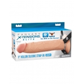 Телесный пустотелый фаллопротез 9’’ Hollow Silicone Strap-On - 24,1 см. - Pipedream - купить с доставкой в Пушкино