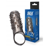 Дымчатая насадка на пенис с выпуклостями - 12 см. - Sex Expert - в Пушкино купить с доставкой