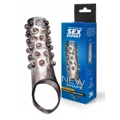 Дымчатая насадка на пенис с выпуклостями - 11 см. - Sex Expert - в Пушкино купить с доставкой