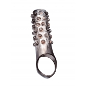 Дымчатая насадка на пенис с выпуклостями - 11 см. - Sex Expert - в Пушкино купить с доставкой