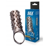 Дымчатая насадка на пенис с шипами и выпуклостями - 12,5 см. - Sex Expert - в Пушкино купить с доставкой
