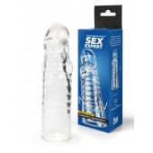 Прозрачная закрытая насадка на член - 15 см. - Sex Expert - в Пушкино купить с доставкой