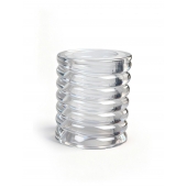 Прозрачная сквозная насадка на пенис с ребрышками - Sex Expert - в Пушкино купить с доставкой