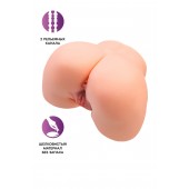 Телесный мастурбатор в форме попки с 2 любовными входами - No Name - в Пушкино купить с доставкой