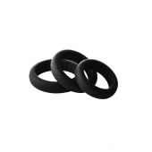 Набор из 3 черных эрекционных колец Smooth Silicone Cockring Pack - Dream Toys - в Пушкино купить с доставкой