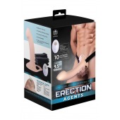 Телесный полый страпон с вибрацией Erection Agents - 24,1 см. - NMC - купить с доставкой в Пушкино