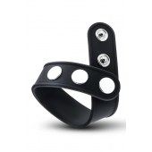 Черное эрекционное кольцо на кнопках - Blush Novelties - в Пушкино купить с доставкой