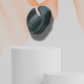 Серый сквозной мастурбатор с вибрацией Manwan Starter - Manwan - в Пушкино купить с доставкой