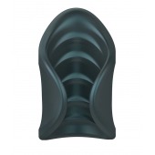 Серый сквозной мастурбатор с вибрацией Manwan Starter - Manwan - в Пушкино купить с доставкой