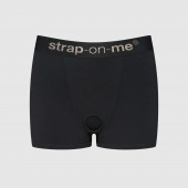Черные трусики-боксеры для фиксации насадок Strap-on-me Harness Lingerie Allure - size XS - Strap-on-me - купить с доставкой в Пушкино