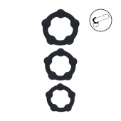 Набор из 3 эрекционных колец Beaded Silicone Cockring Set - Shots Media BV - в Пушкино купить с доставкой