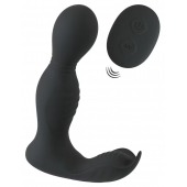 Черная анальная пробка с вибрацией, вращением и пультом ДУ RC Butt Plug with 2 Functions - Orion - в Пушкино купить с доставкой