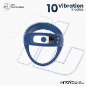 Синее интерактивное эрекционное виброкольцо Rank - Intoyou - в Пушкино купить с доставкой