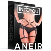 Черные стрепы на бёдра Aneir - Intoyou - купить с доставкой в Пушкино
