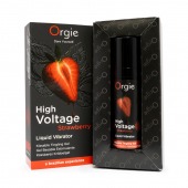 Жидкий вибратор Orgie High Voltage Strawberry - 15 мл. - ORGIE - купить с доставкой в Пушкино