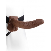 Полый мужской фаллопротез Hollow Strap-On with Balls - 24 см. - Pipedream - купить с доставкой в Пушкино