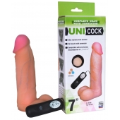 Фаллическая насадка Харнесс UNICOCK 7  с вибрацией - 19 см. - LOVETOY (А-Полимер) - купить с доставкой в Пушкино