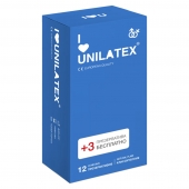 Классические презервативы Unilatex Natural Plain - 12 шт. + 3 шт. в подарок - Unilatex - купить с доставкой в Пушкино