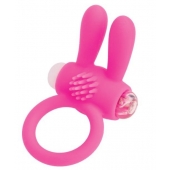 Розовое эрекционное виброкольцо A-toys с ушками - A-toys - в Пушкино купить с доставкой
