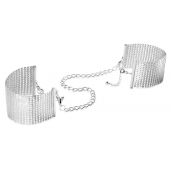 Серебристые наручники-браслеты Desir Metallique Handcuffs - Bijoux Indiscrets - купить с доставкой в Пушкино