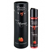 Массажное масло с ароматом клубники Huile de Massage Gourmande Fraise des Bois - 59 мл. - Plaisir Secret - купить с доставкой в Пушкино