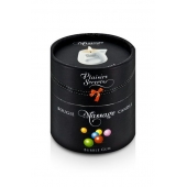 Массажная свеча с ароматом бубль-гума Bougie de Massage Gourmande Bubble Gum - 80 мл. - Plaisir Secret - купить с доставкой в Пушкино
