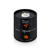 Массажная свеча с ароматом клубники Bougie de Massage Gourmande Fraise - 80 мл. - Plaisir Secret - купить с доставкой в Пушкино