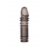 Дымчатая закрытая насадка ToyFa XLover с чешуйками и пупырышками - 13,5 см. - ToyFa - в Пушкино купить с доставкой